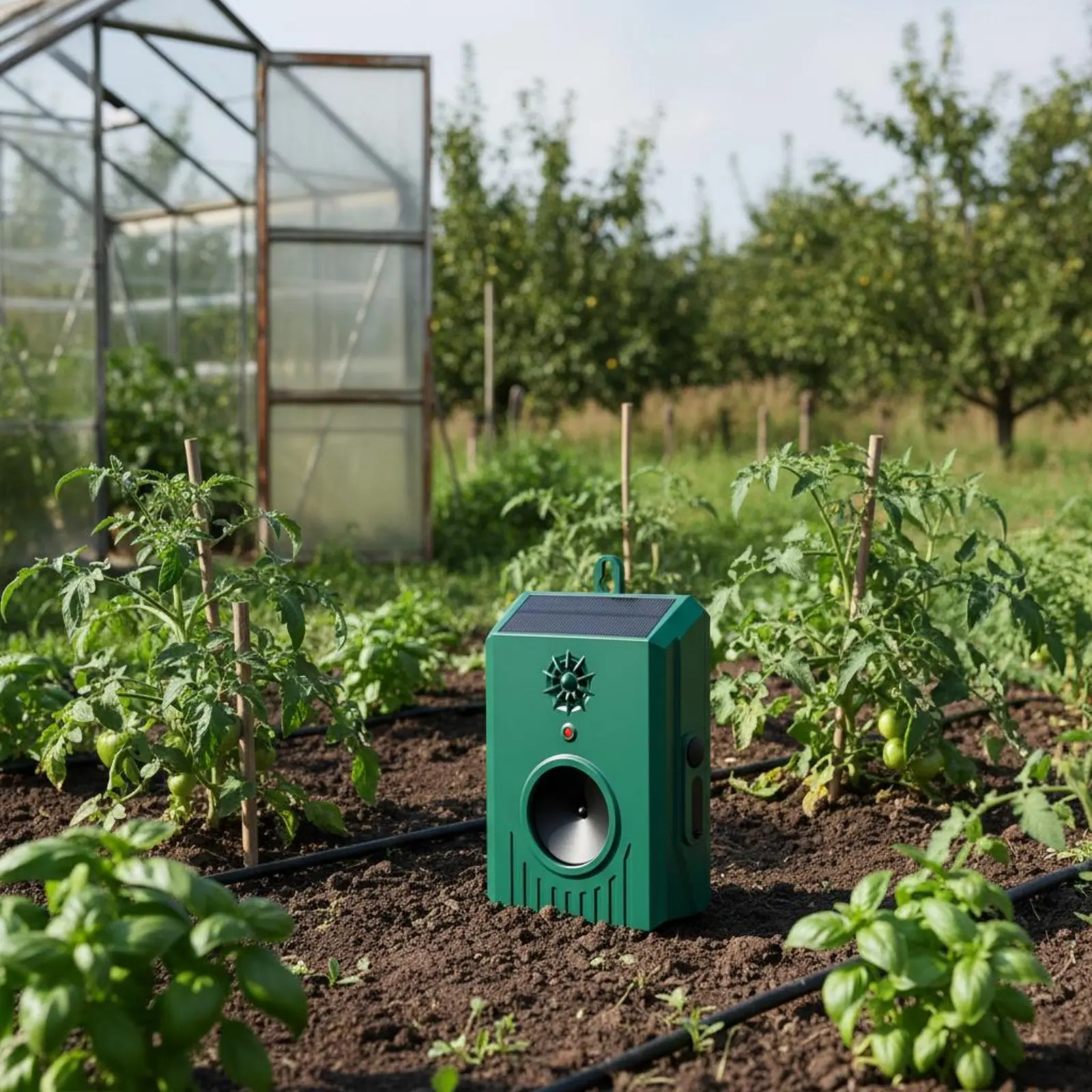 

Solar Sound Wave Creature Weatherproof Solar Creature Sound Wave Scarer Double Power Supply for Farm