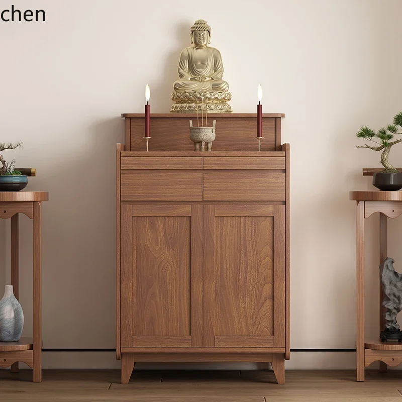 solid wood offering table Buddhist niche living room offering table shrine Buddhist cabinet