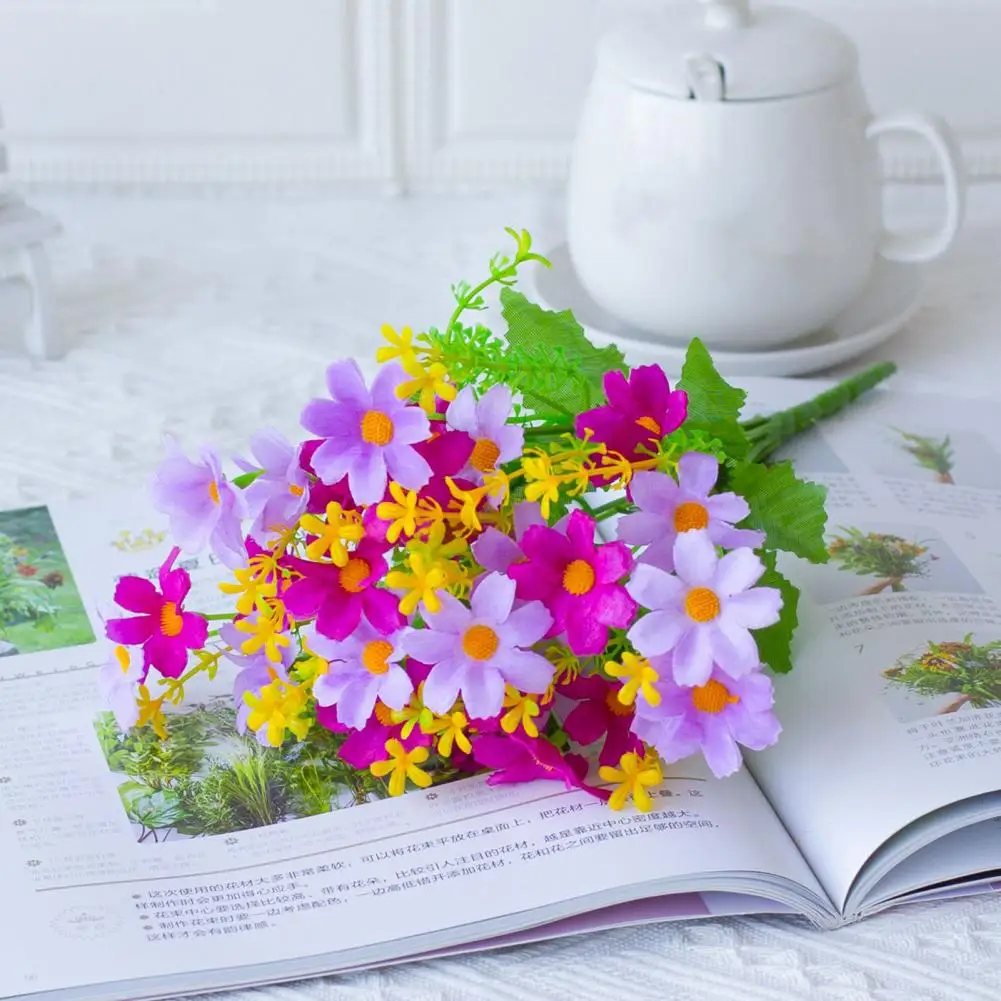 

Maintenance-free Artificial Flower Artificial Flowers Decor Elegant Silk Floral Bouquet for Wedding Party Home Decor Realistic