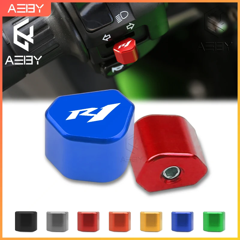 CNC Locomotive Motorcycle Turn Signal Switch Button Replace Decorate For Yamaha YZFR1 YZF R1 Steering Switch Accessories