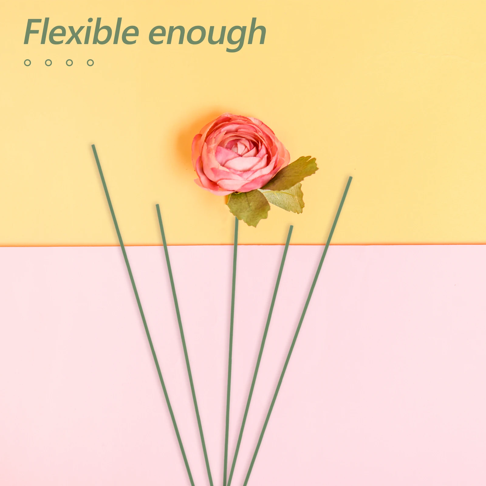 

100 Pcs Floral Wire Simulated Plant Flower Branches Bouquet Stick Crafts Fake Flowers