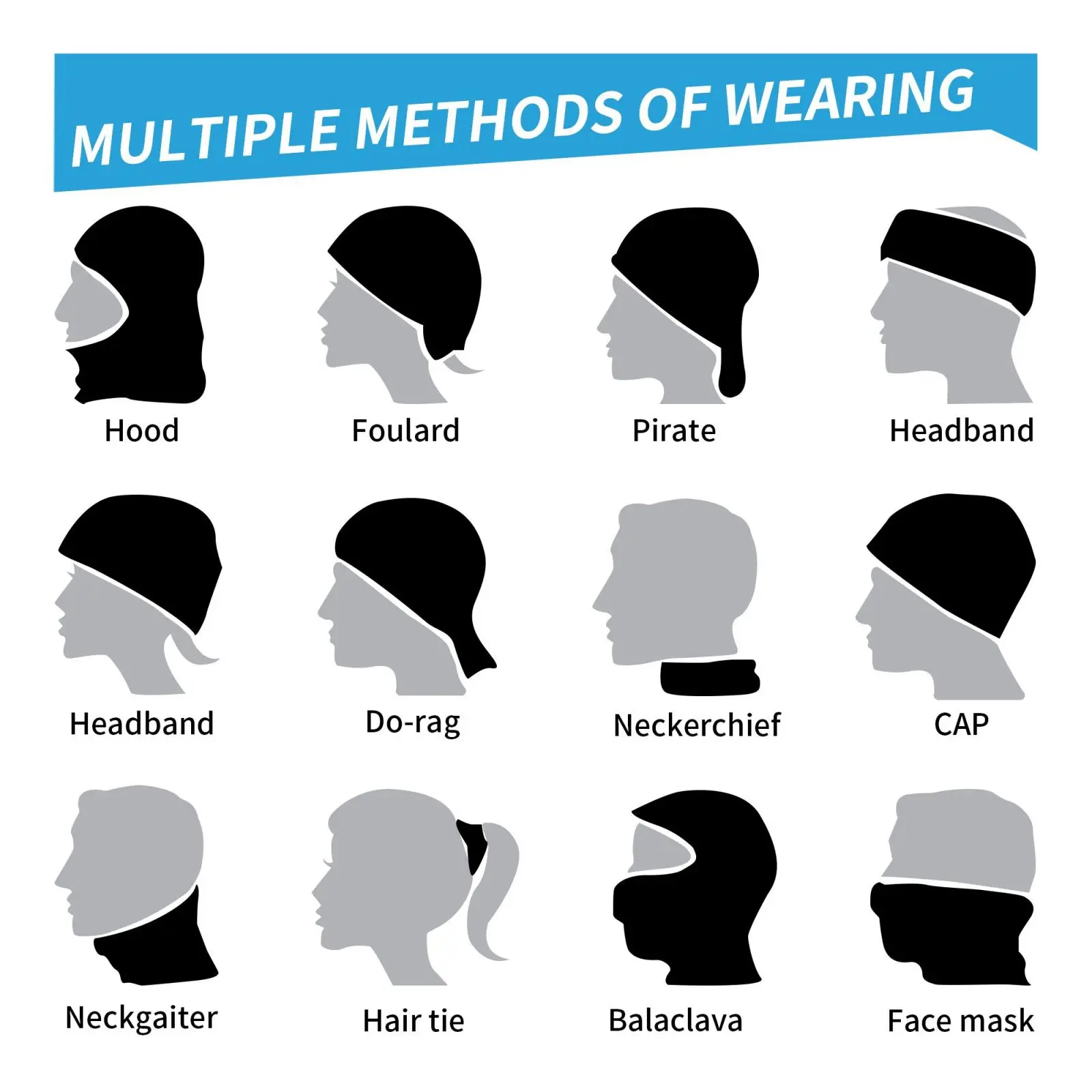 Hugo Mn Style Minnesota Tv Figure Men\'s Bandana Cycling Buff On Neck Bandana With Ears Kaffiyeh For Snowboard Bandana Headband