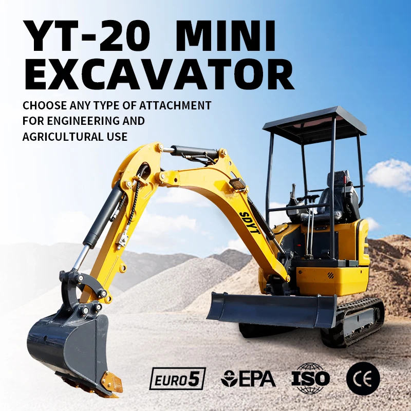 Ekskavator Mini 1,2 Ton yang Disesuaikan Untuk Penggunaan Multi-skenario Pengiriman Pabrik Ekskavator Perayap Pengiriman Cepat Ce Epa Euro 5