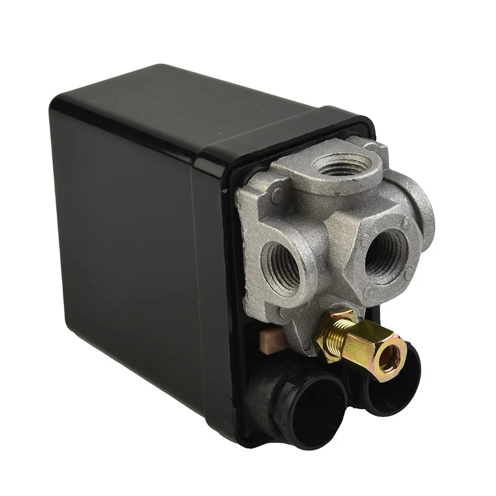 Air Compressor Pressure Switch Control Valve Replacement Parts 90-120 PSI 240V For BSP Thread: 4 Port 1/4” For BSP