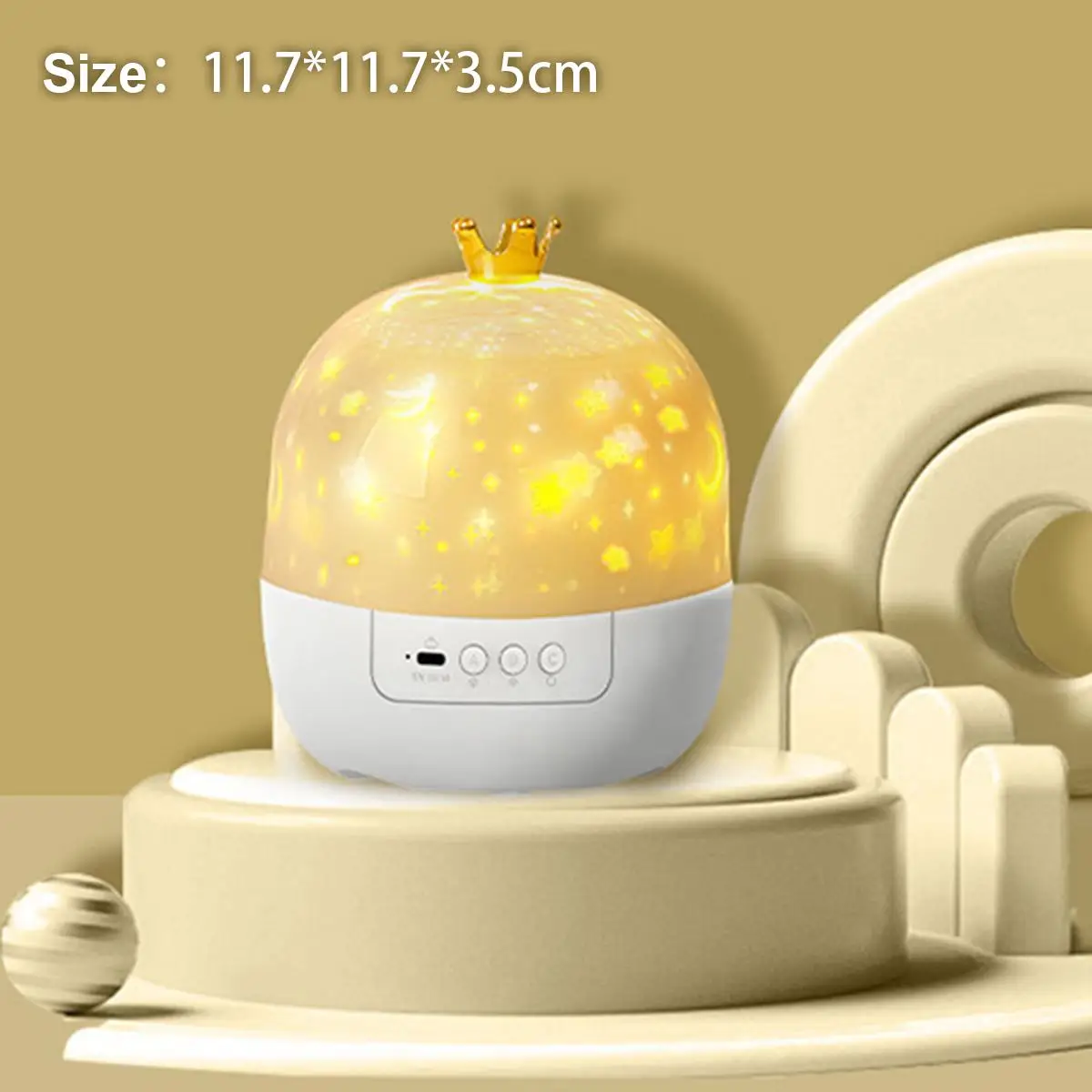 Crown Galaxy Projector 21 In 1 Light Lamp Kids Night For Boys Star Christmas Happy Birthday Room Lights Rotating Usb Powered Led - Image 2