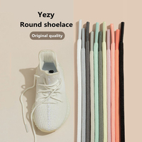 1 Pair New Round Shoe laces for Sneakers Yezy 350 Original Shoelaces for Shoes Polyester Solid Off White Laces Sport Shoestrings