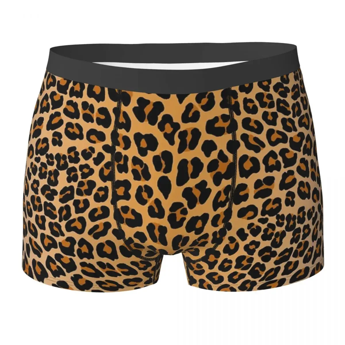 Boxer Underpants Shorts Leopard Print Panties Men's Comfortable Underwear for Homme Man Boyfriend Gifts