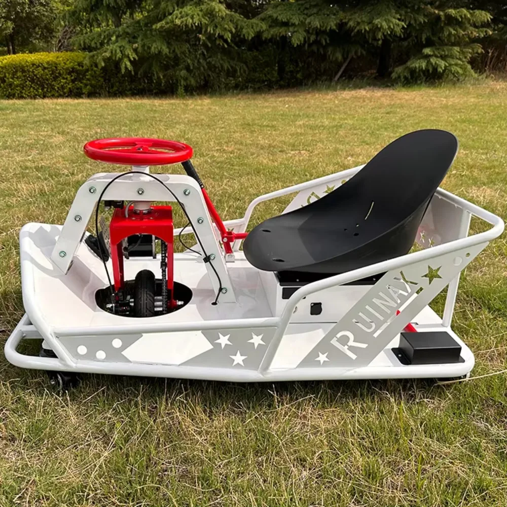 360° Rotating Electric Drift Go Kart, 25KM/H High Speed Long Range Adult Kart for Outdoor Extreme Racing Sports