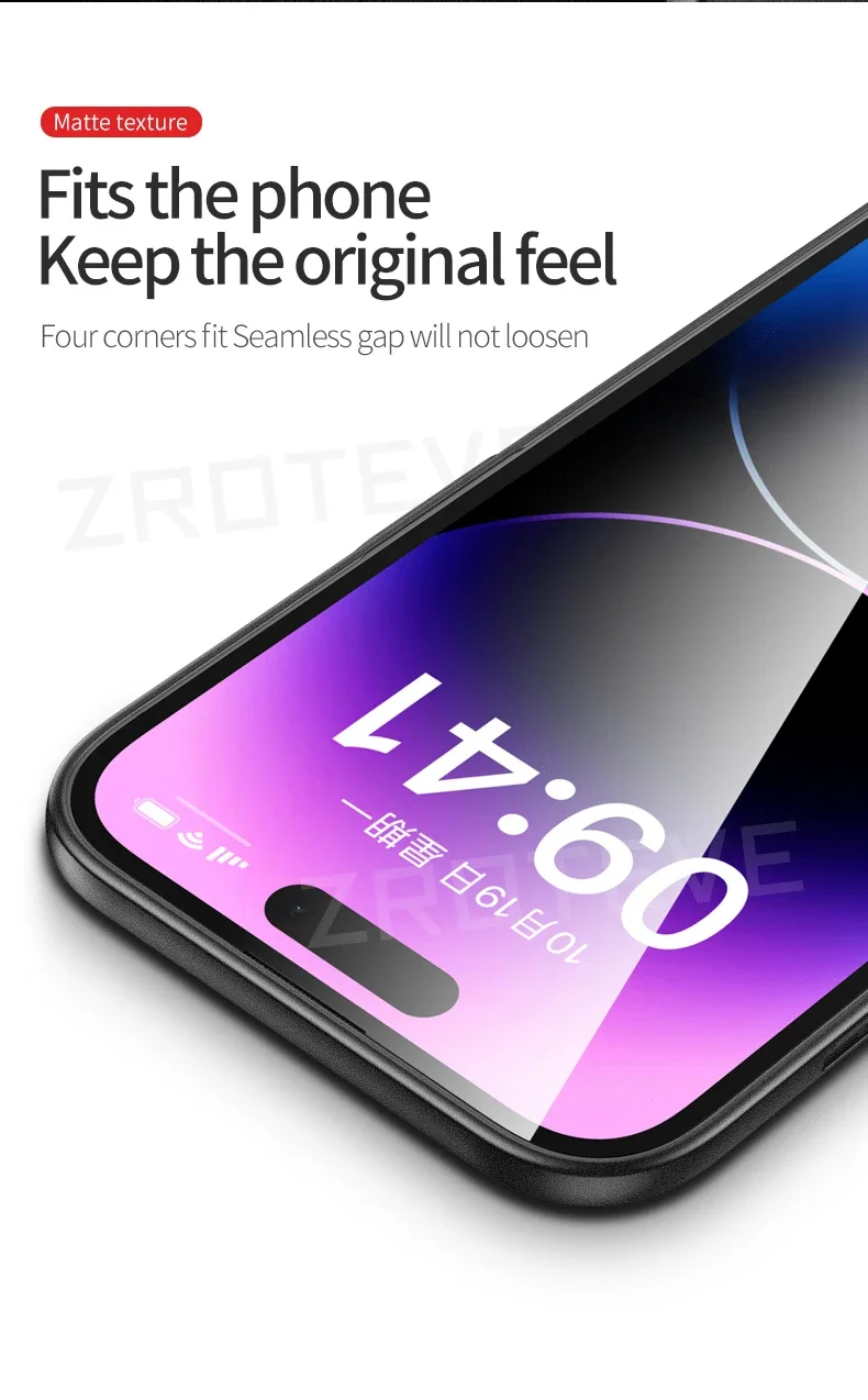 Handyhüllen für iPhone Air 17 16 18 Pro Max 17e 16e 15 14 Plus 13 Mini, ZROTEVE Ultradünne Matte Hartschale aus Kunststoff – Detail 17
