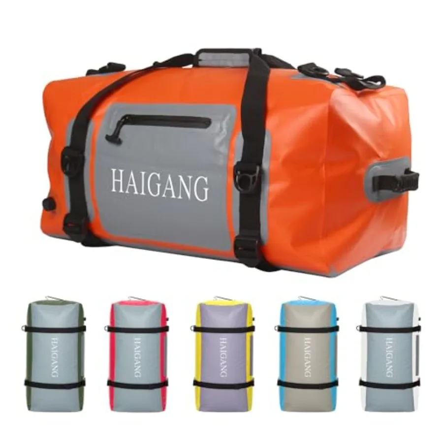 

Waterproof Duffel Bag Travel Dry Bag Large Capacity Adjustable Thickened Straps and Handles Zip Closure Air Valve Keep Equipmen