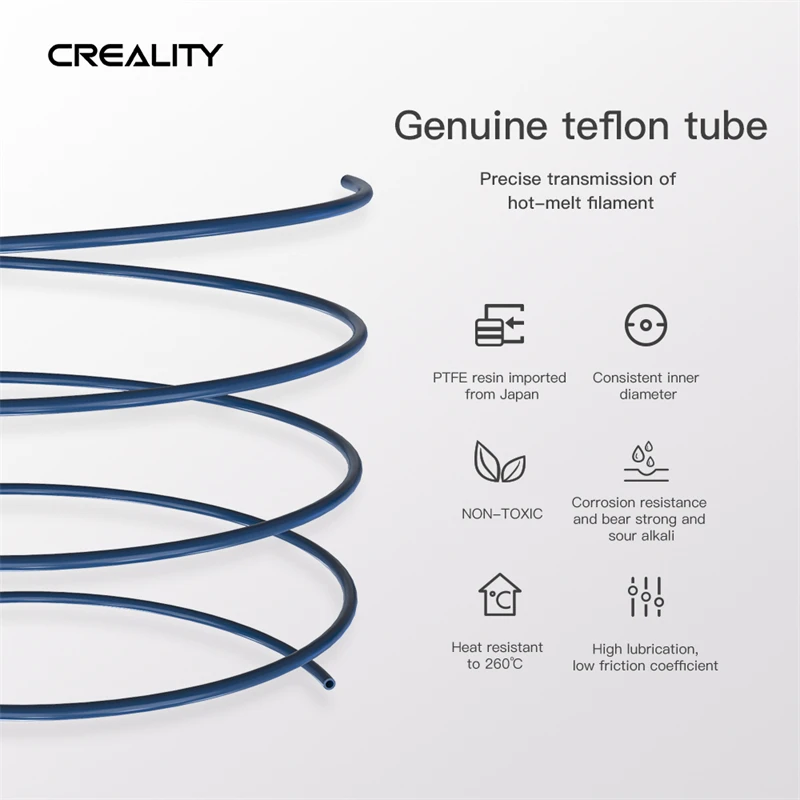 Capricorn Bowden PTFE Tubing XS Series 1M/2M 1.75mm Filament Tube for Ender-3 V2/ Ender 3/ Ender 3 Pro/Ender 5/CR-10 3D Printers