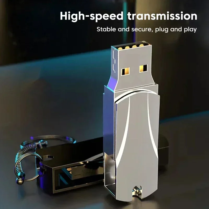 Mini 2TB Flash Drive USB3.0 High Speed Waterproof Metal Pendrive 512GB 1TB Large Capacity Memory Stick For Laptop Phone PC Car