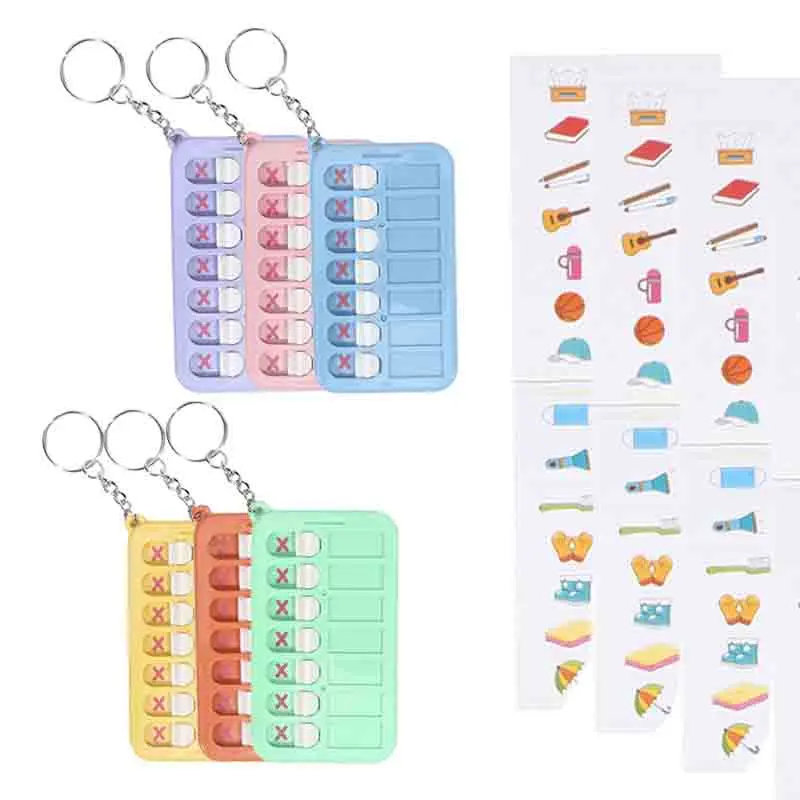 Portable Daily Plan Board Home Chore Chart Keychain Daily Schedule Keyring Chore Chart Key Chain Planner To Do List Chart Board