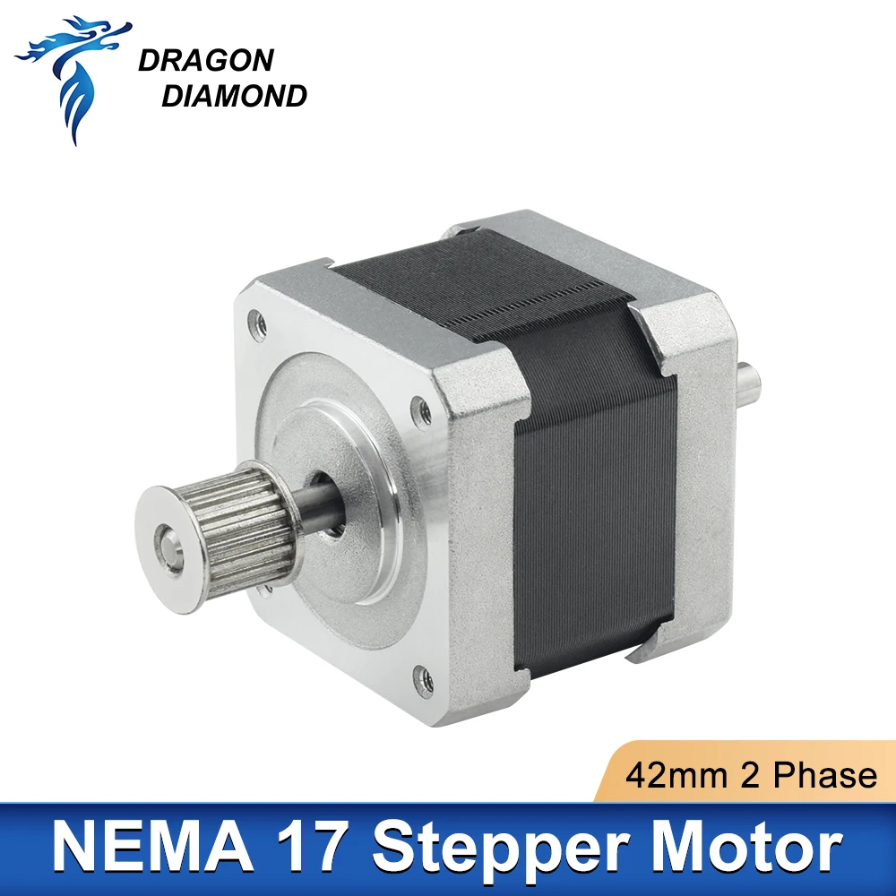 Nema 17 2 Phase K40 Stepper Motor 0.6A 42mm Stepper Motor 4-lead for 3D Printer CNC Engraving Milling Machine