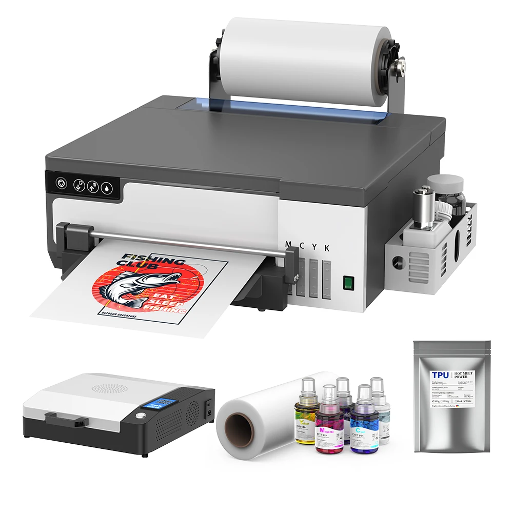 A4 21CM XP600 Printing Machine DTF InKjet Flatbed Printer T-shirt DTF Printer A4 For Printing T-shirt Bag