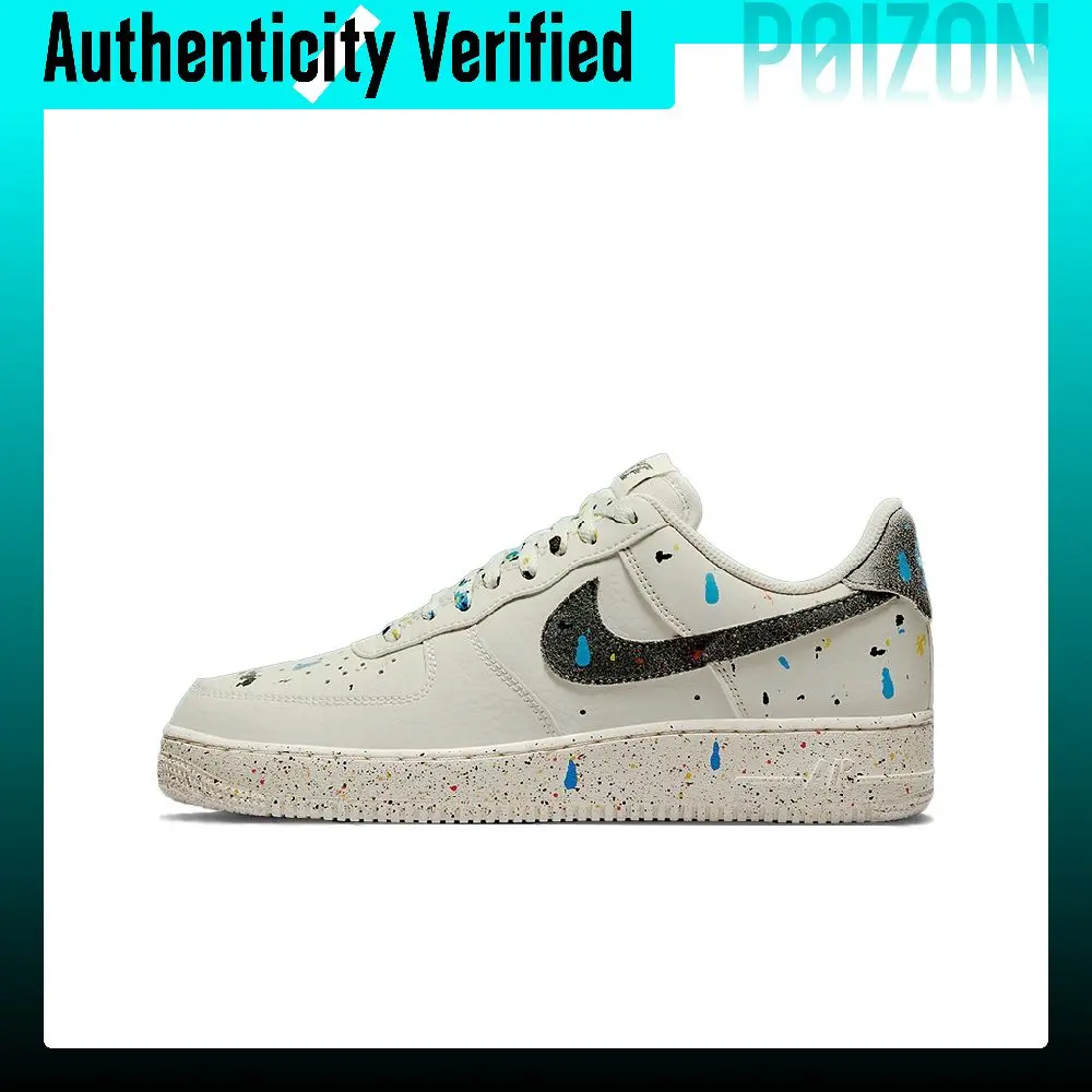 Nike Air Force 1 '07 LV8 'Paint Splatter' Synthetic Leather Comfortable Low top Skateboard Shoes Unisex CZ0339-001