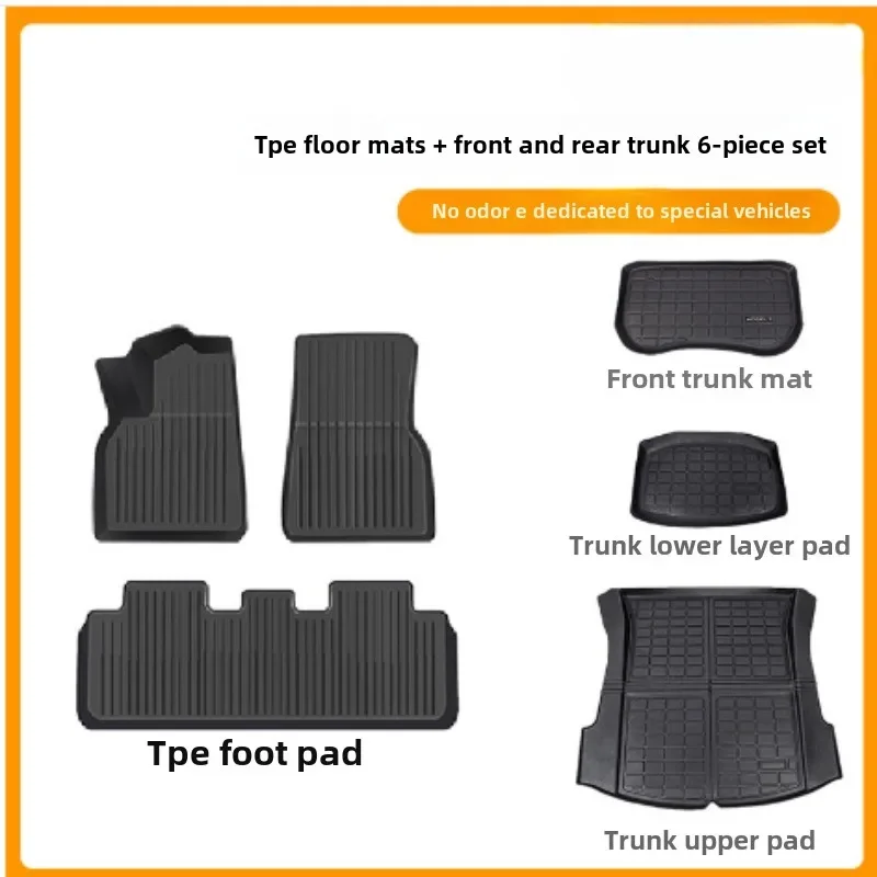 Car Floor Mats for Tesla Model 3 2017-2023 Car Four Seasons Waterproof Non-slip Floor Mat NEW TPE Special Car Accessories