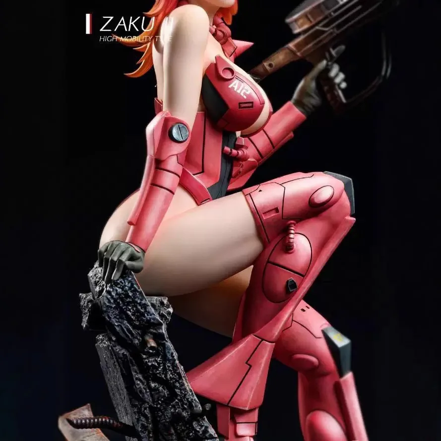 29cm anime periférico bela menina estátua 1/6 zaku ornamento máquina chassi modelo boneca figura brinquedo presentes