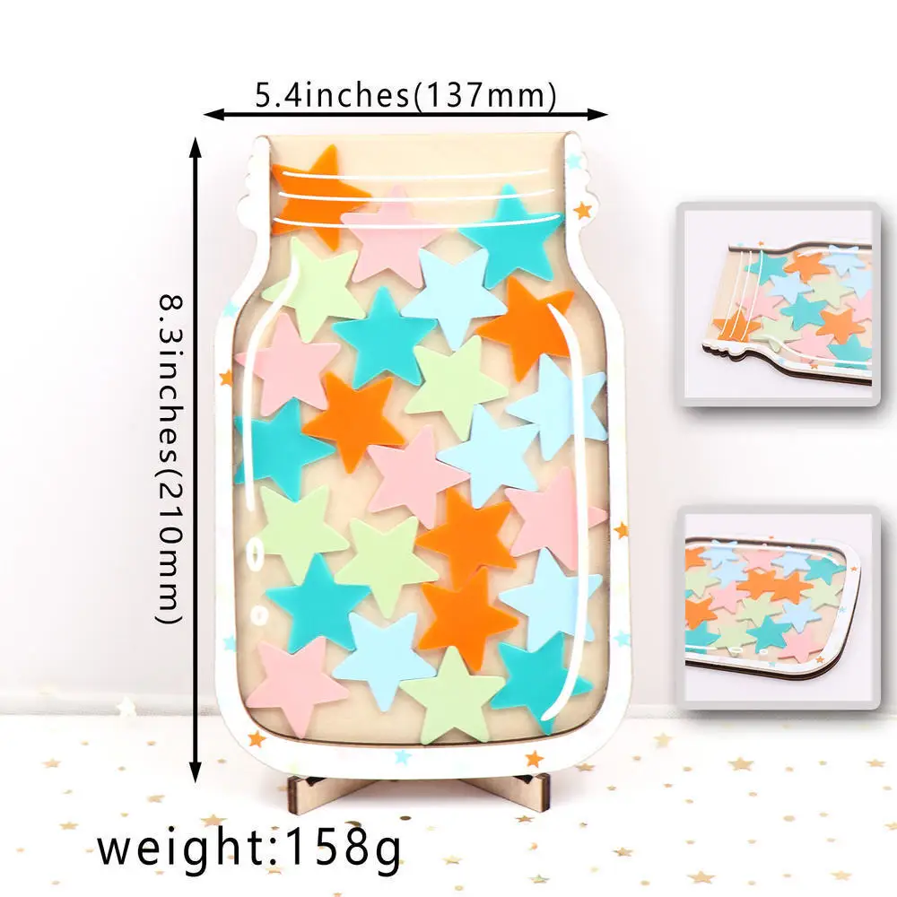 Stars Dinosaurs Kids Reward Jar Classroom Reward Jar with tokens Training Classroom Management Tool Boys Girls Children Gifts