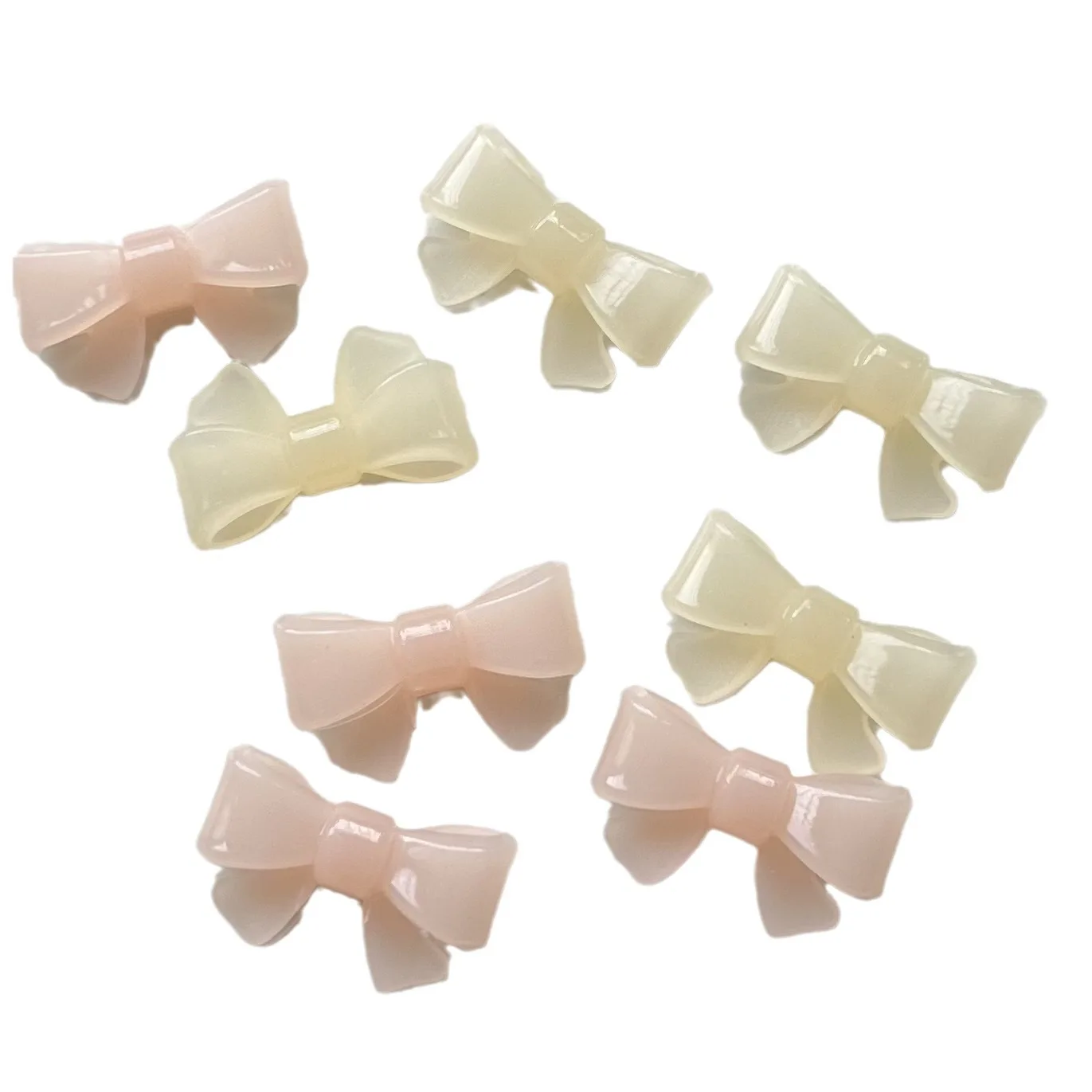 5pcs miniso series bow cartoon resin flatback cabochons diy crafts materials jewelry making charms