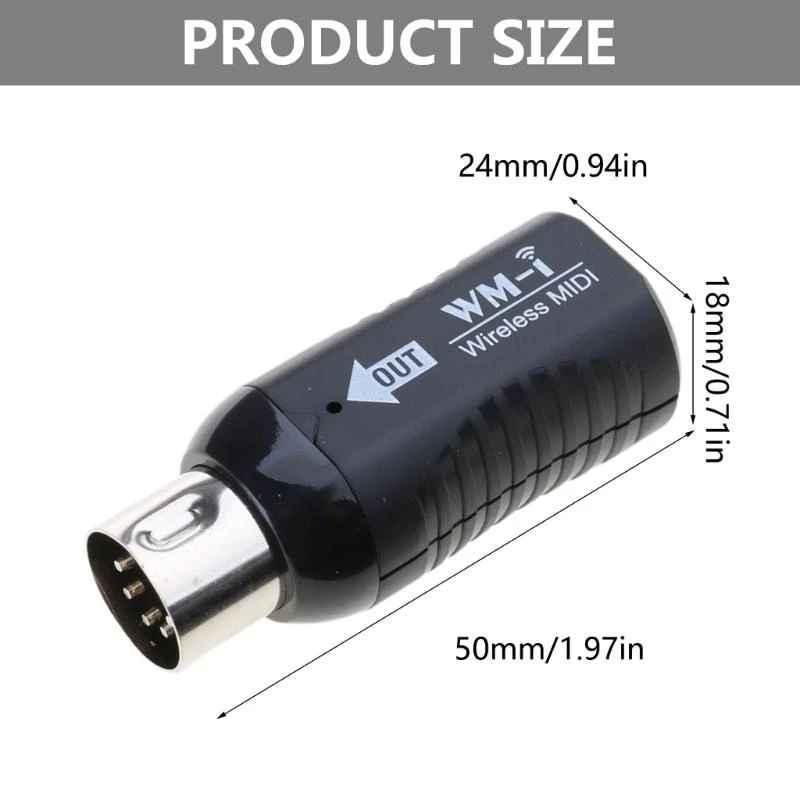Wireless MIDI Adaptor 2.4GHz MIDI Wireless Guitar System Receiver Transmitter view 6