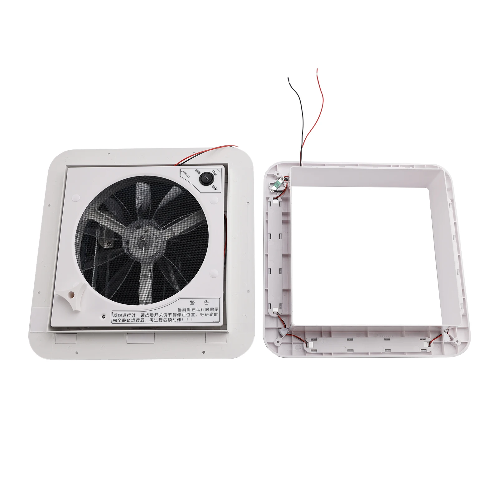 فتحة سقف قافلة RV مقاس 11 بوصة، محرك RV للأمام والخلف، مصباح كوة 12 فولت مع ضوء