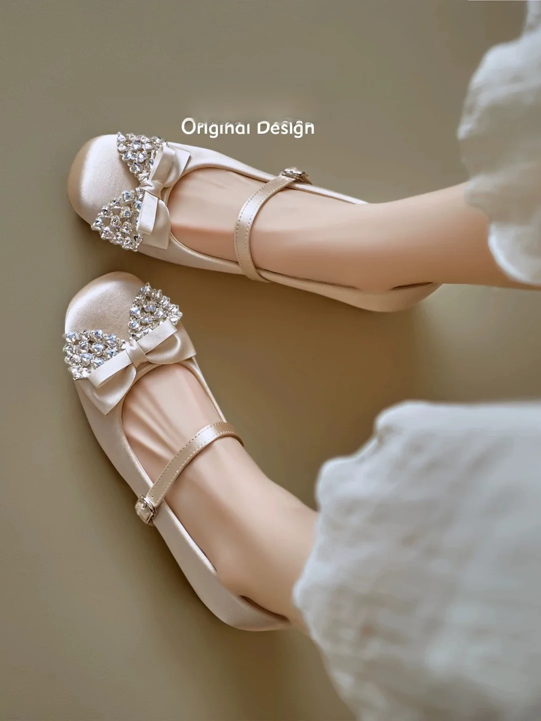 french-style-knot-water-diamond-women's-ballet-mary-jane-shoes-increased-height-one-strap-casual-fashion-loafers
