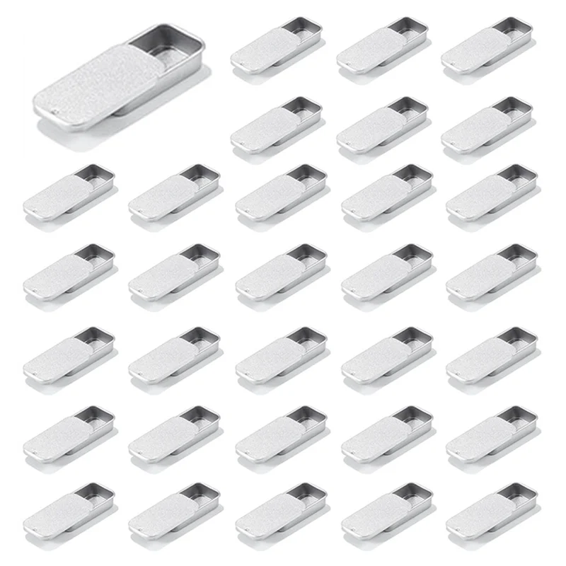 

CYL-100PCS Metal Slide Top Containers, Metal Rectangular Sliding Lid Boxes For Candles Jewelry Crafts 50X25x10mm