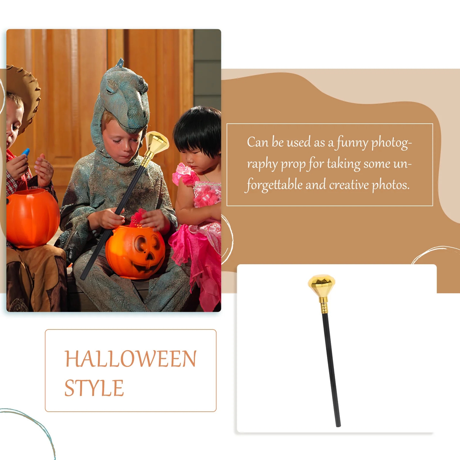 Bastón decorativo King Scepter para Cosplay, disfraz de Halloween, accesorio, bastón para caminar, actuación de eventos y fiestas