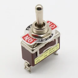 1-3pcs Silver Contacts high quality 3 screw momentary toggle switch,(ON) OFF (ON) spring return