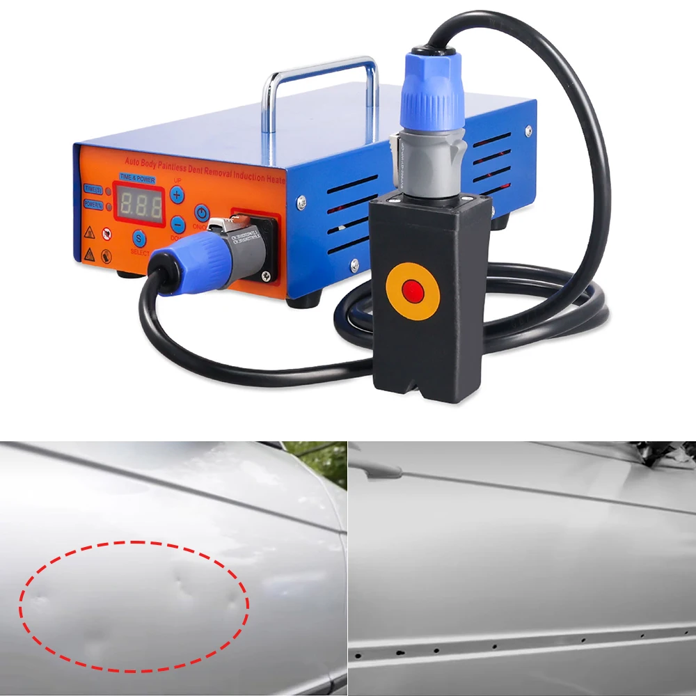 Podofo 1000W PDR – Outil de débosselage sans peinture, chauffe-induction électronique pour voiture avec affichage numérique