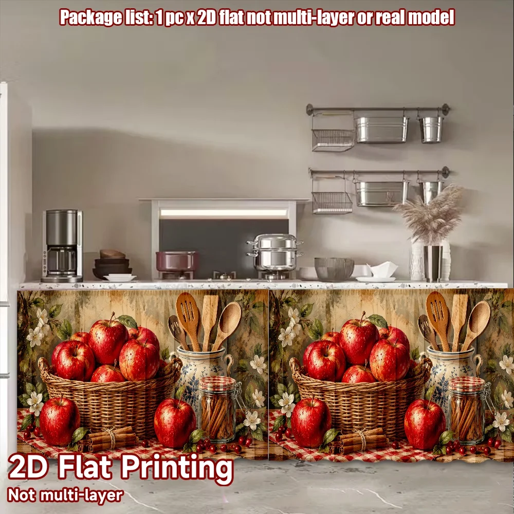 2D flat 1pc Country style Harvest Basket Digital printing Suitable for kitchen cabinets and shoe cabinets, creating an elegant