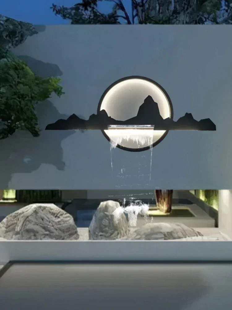 

Waterfall Outlet New Chinese Style Courtyard Fish Pond Waterscape Flowing Water Decorative Landscaping Flow Sink