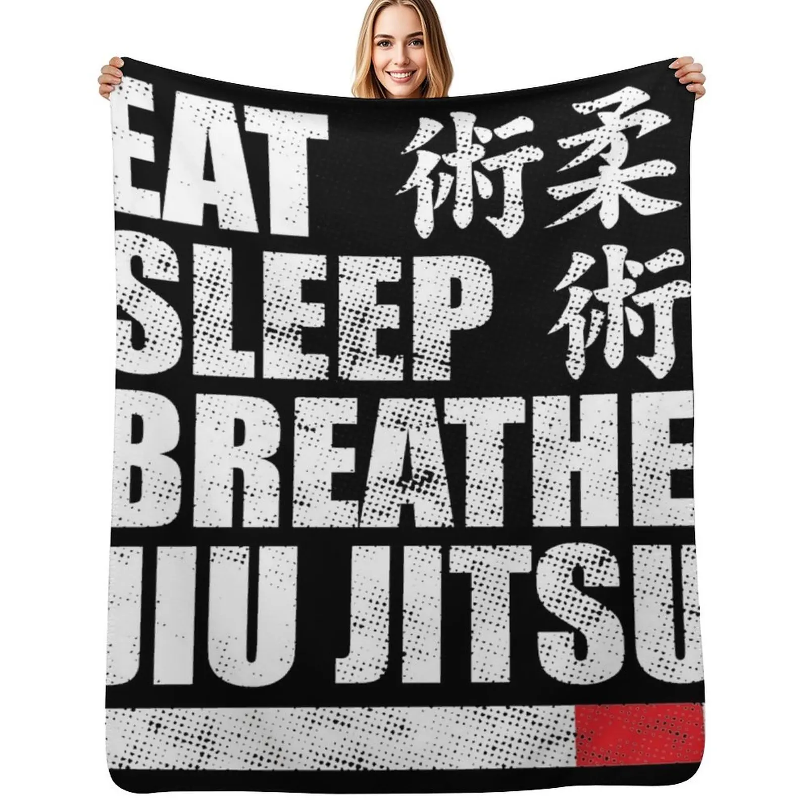 

Eat Sleep Breathe Jiu Jitsu Throw Blanket Giant Sofa Blankets For Bed Hair Weighted Blankets