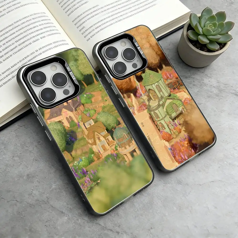 Capa de Celular Game Tiny Glade para iPhone 17, 16, 15, 14, 13, 12, 11 Plus, Pro Max, XS, Capa Colorida Prata e Preta