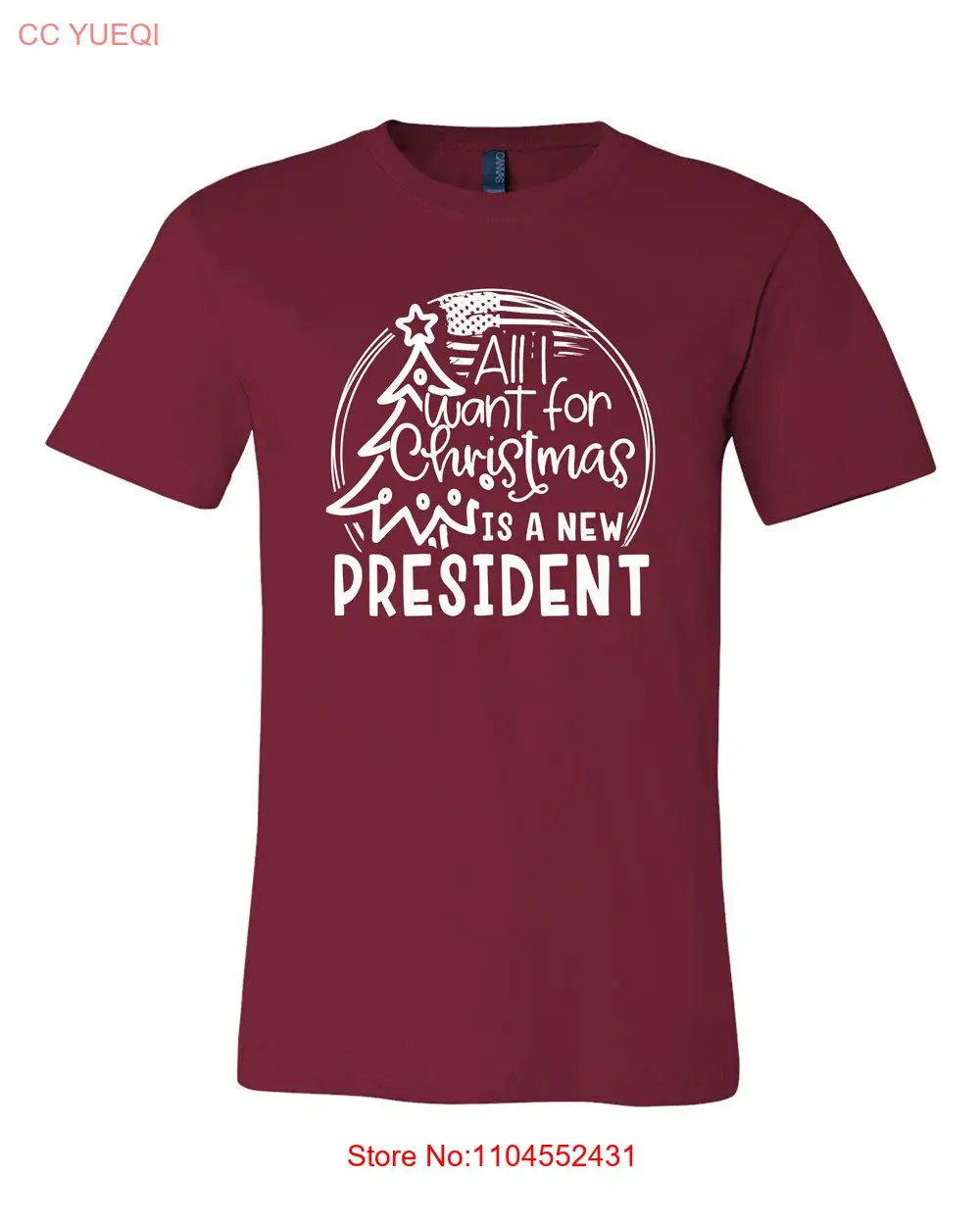 

Все, что я хочу на Рождество — новая президентская футболка унисекс с длинными или короткими рукавами.