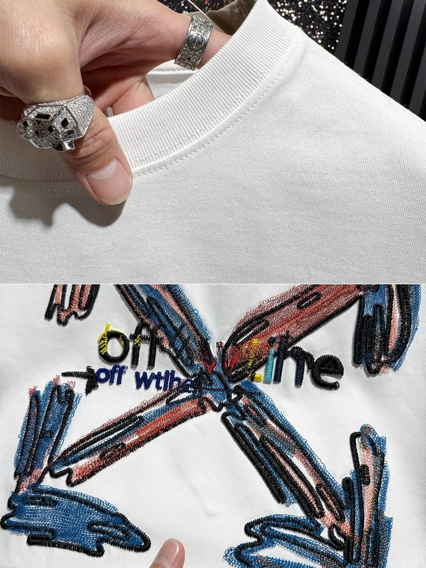 

Мужская футболка свободного кроя с круглым вырезом и вышивкой, повседневная, дышащая, из смесового хлопка и полиэстера, летняя.