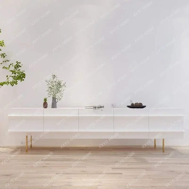 XX TV Stand Simple Floor Cabinet Living Room Audio Video Cabinet Storage Console Table for Small Apartment