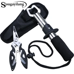Sougayilang Fishing Tongs and Stainless Steel Fish Hook Remover Fish Controller Set High-quality Fishing Gear Tools Pesca