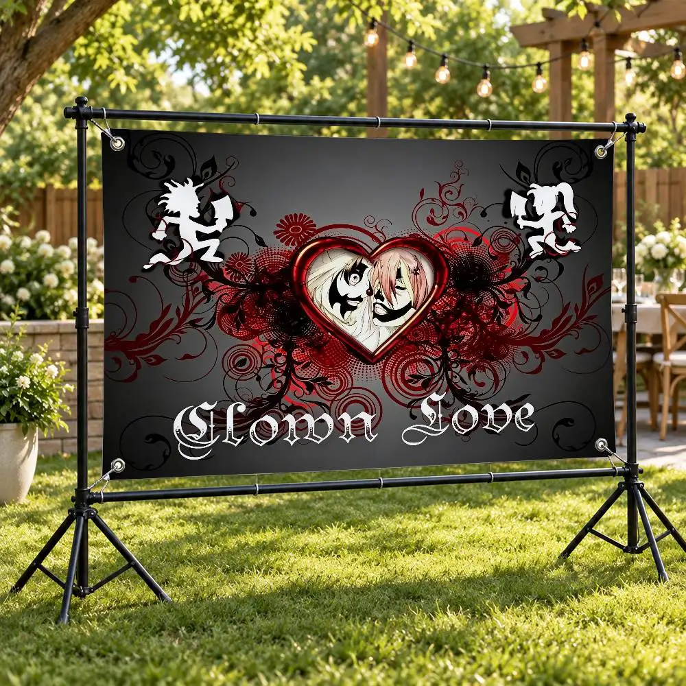 Hip Hop Group Insane Clown Posse Aesthetic Wall Tapestry Flag Printed Wall Hanging Living Room Party Outdoor Decor