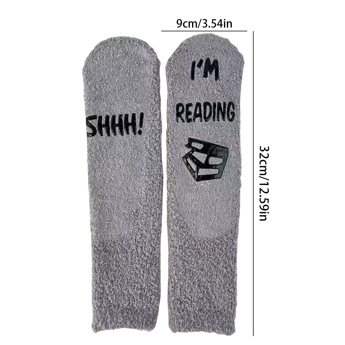 1 Pair Book-Themed Floor Socks - 