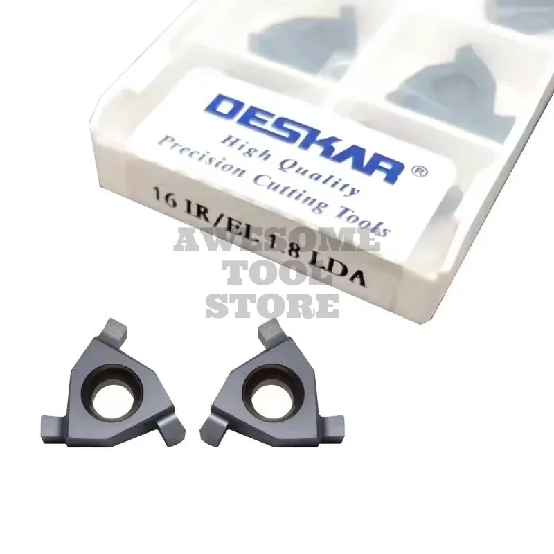 

16ER/IL 16IR/EL 0.7 0.8 0.9 1.0 1.1 1.2 1.3 1.5 2.0 2.5 3.0 LDA grooving Insert DESKAR CNC Lathe cutting Turning Tools