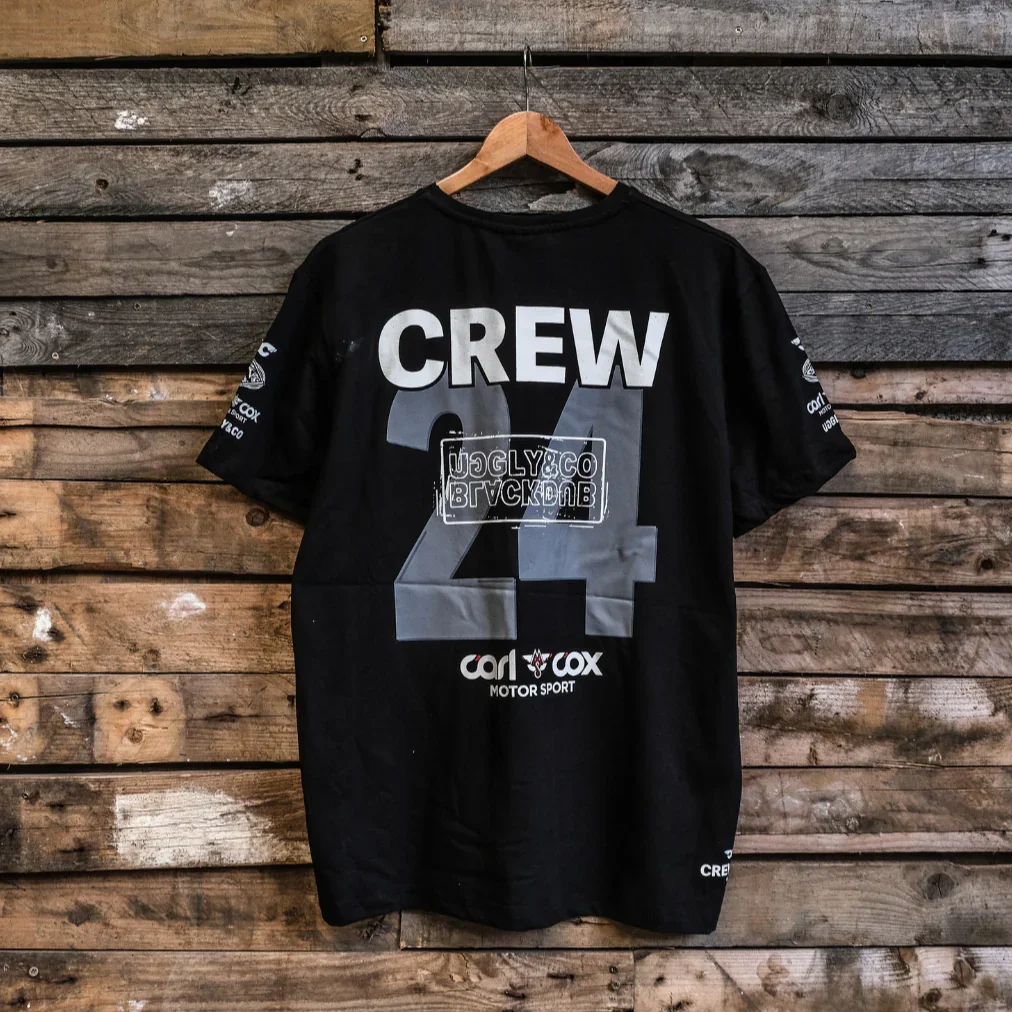 

Новинка лета 2024, мужская и женская быстросохнущая дышащая футболка из полиэфирного волокна с 3D-принтом Carl Cox Motorsport x U&C.
