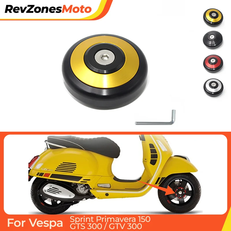 

Vespa Wheel Hub Cover CNC Aluminum For Sprint Primavera 150 GTS GTV 300 Motorcycle Hub Cap Aftermarket Parts