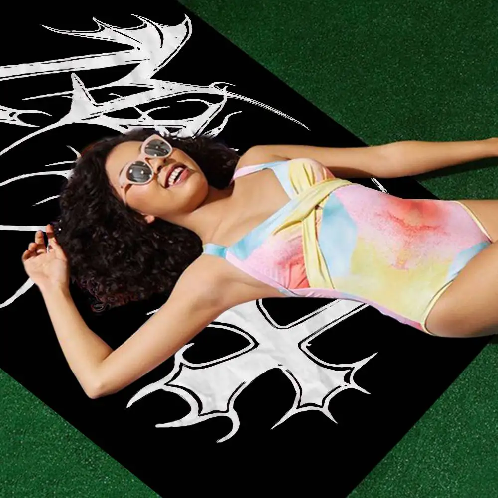 الفوضى الموت روك باند أنيمي الشاطئ السباحة منشفة لينة ماصة منشفة هدايا الأطفال للأطفال السفر التخييم الصالة الرياضية #6