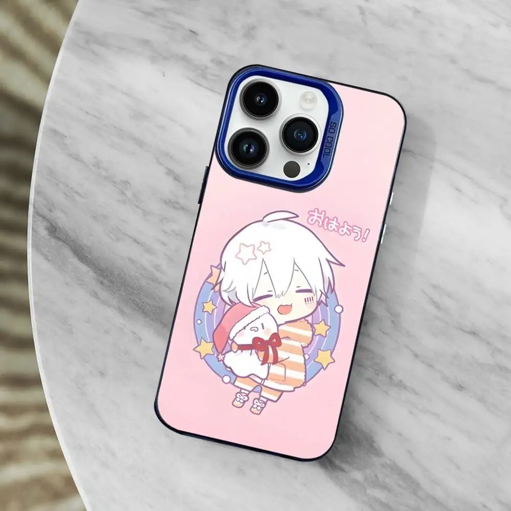 حافظة هاتف Singer M-Mafumafu Ctue لهاتف iPhone 13,12,11,Mini,XS,17,16,15,14,Pro,SE,MAX غطاء سيليكون أزرق غير لامع