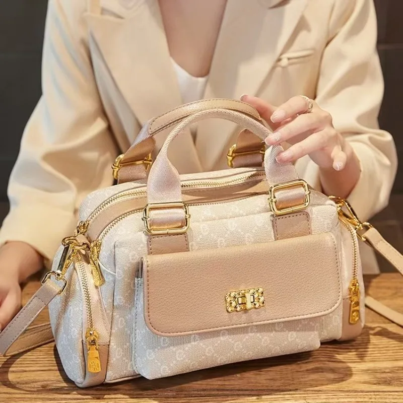 

Leather Hot Diamond Pillow Bag for Women New Multi-compartment Crossbody Bag , Large Capacity Single-shoulder Genuine Leather