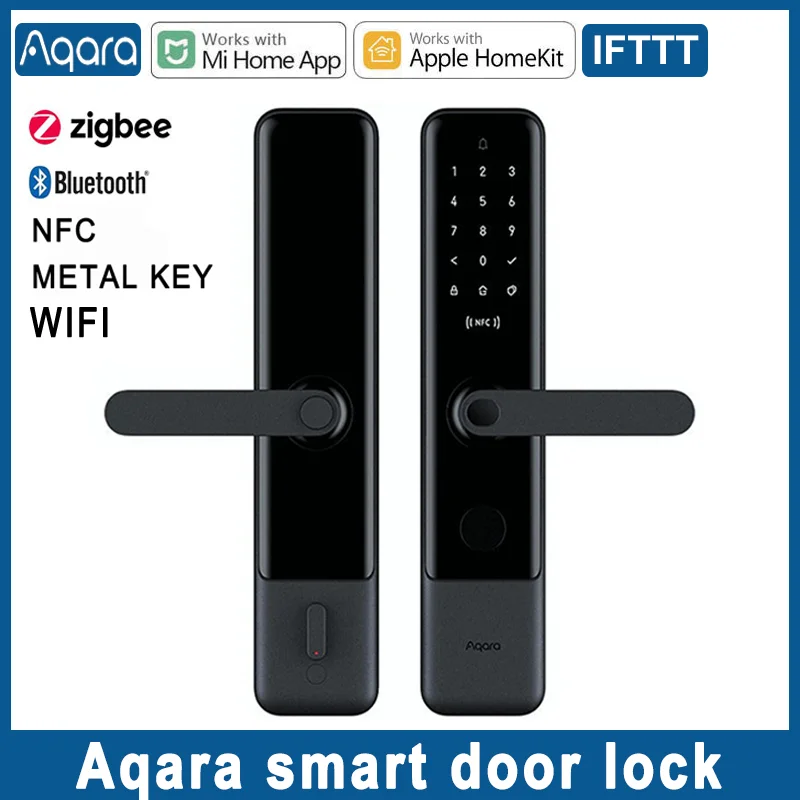 Aqara Smart Door Lock N100 N200 Fingerprint Bluetooth Password NFC Key Total 7 Unlock Ways Work Apple HomeKit Home