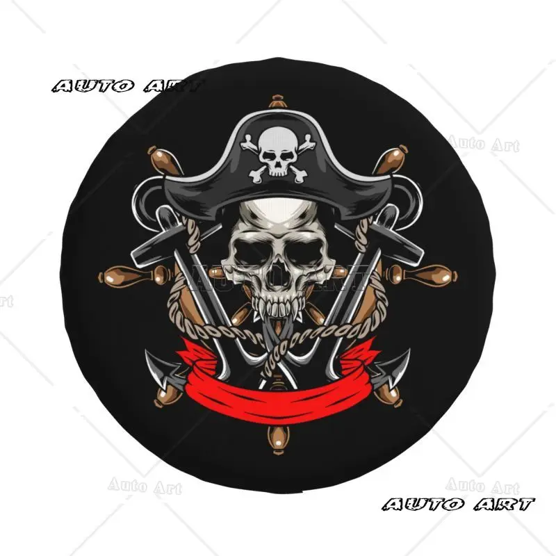 Anchor Skull Pirates Spare Wheel Tire Cover for  RV SUV 4WD 4x4 Vehicle Accessories 14