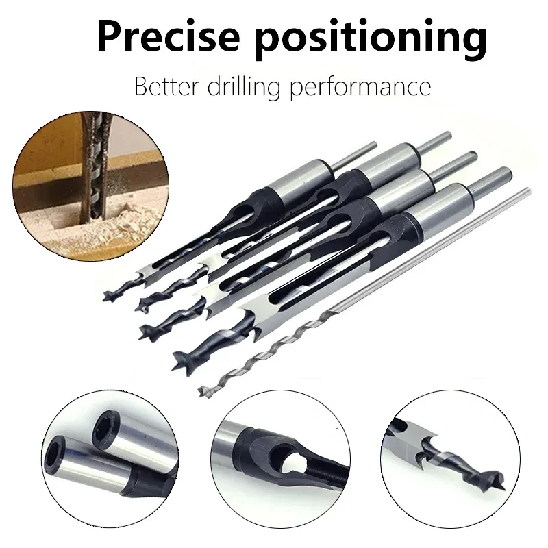 1Pcs 6mm-25mm Woodworking HSS Twist Drill Tools Auger Mortising Chisel Drill Set DIY Furniture Square Woodworking drill